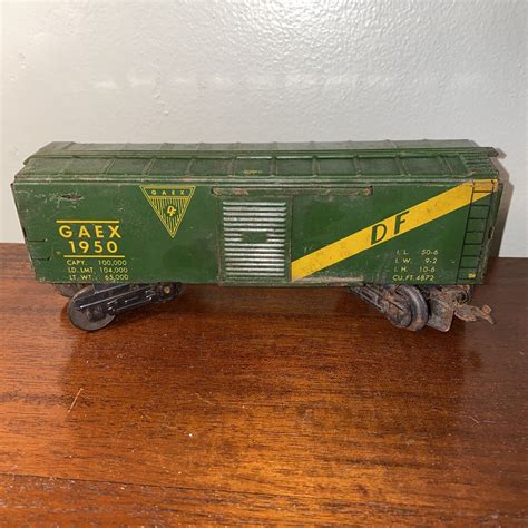 Marx O Gauge 3/16th Metal GAEX Box Car With Sliding Doors